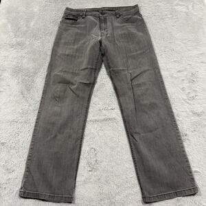 prAna Jeans Mens 36x34 Gray Breathe Relaxed Fit Straight Leg Stretch Denim Pants